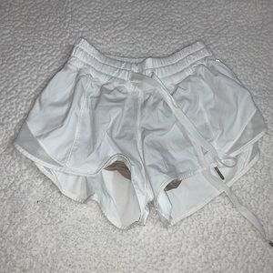 Lululemon white Hotty Hot Shorts